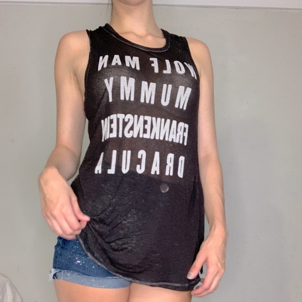 Vintage soft sheer muscle tee
